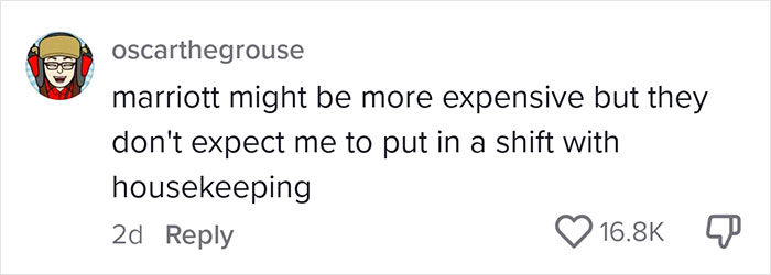 Comment criticizing Airbnb guests taking out trash, comparing it to hotel services.