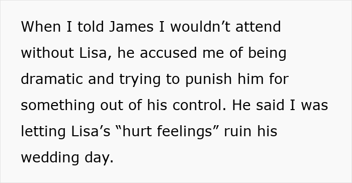 Text about a bride's conflict regarding her sister-in-law and wedding attendance.