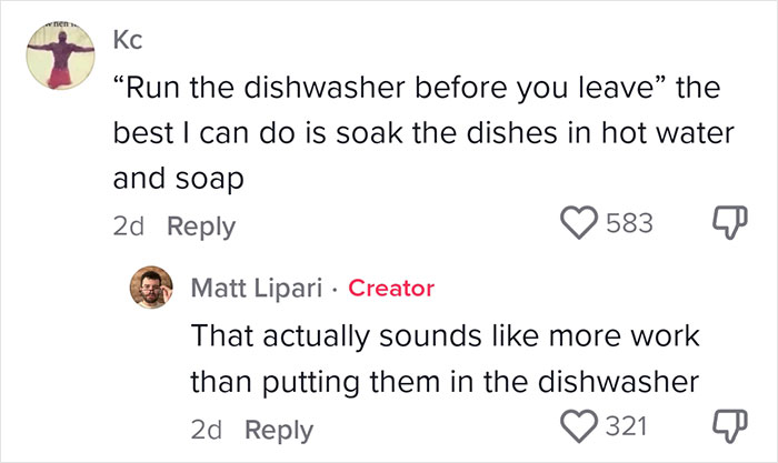 Online discussion about Airbnb guests and cleaning responsibilities, highlighting dishwashing and trash duties.