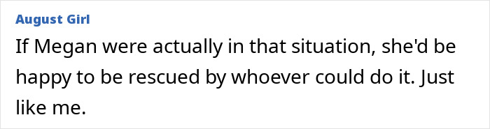 Text comment discussing a controversial opinion on female firefighter leaders.