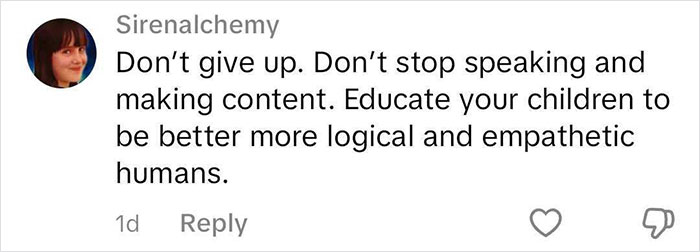 Comment advising on content creation and education for logical and empathetic children; relates to American current affairs.