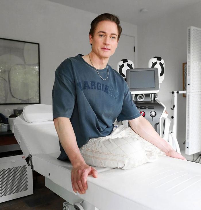 Man in a casual setting, related to billionaire reversing aging controversies.