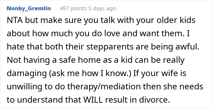 &ldquo;AITAH For Telling My Wife She Can Leave Because I&rsquo;m Not Kicking My Older Kids Out?&rdquo;