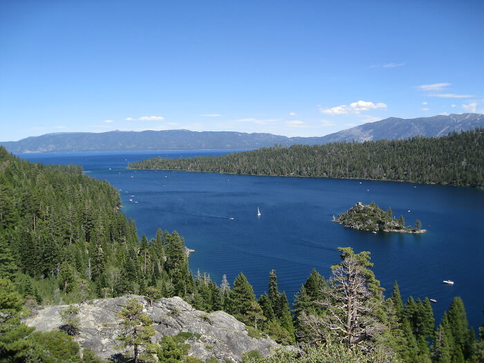 Stunning lake and forest landscape showcasing amazing views in the states.