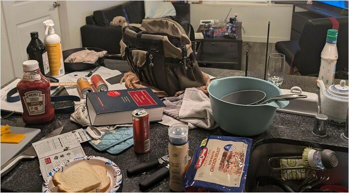 Todos los días limpio mi apartamento antes de ir a trabajar, y cuando vuelvo tiene este aspecto gracias a mi compañera de piso.