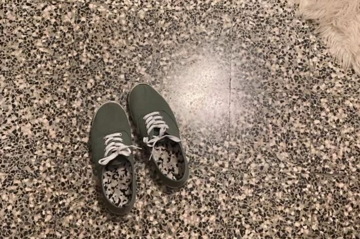 The Insoles Of These Shoes Look Like This Tiled Floor