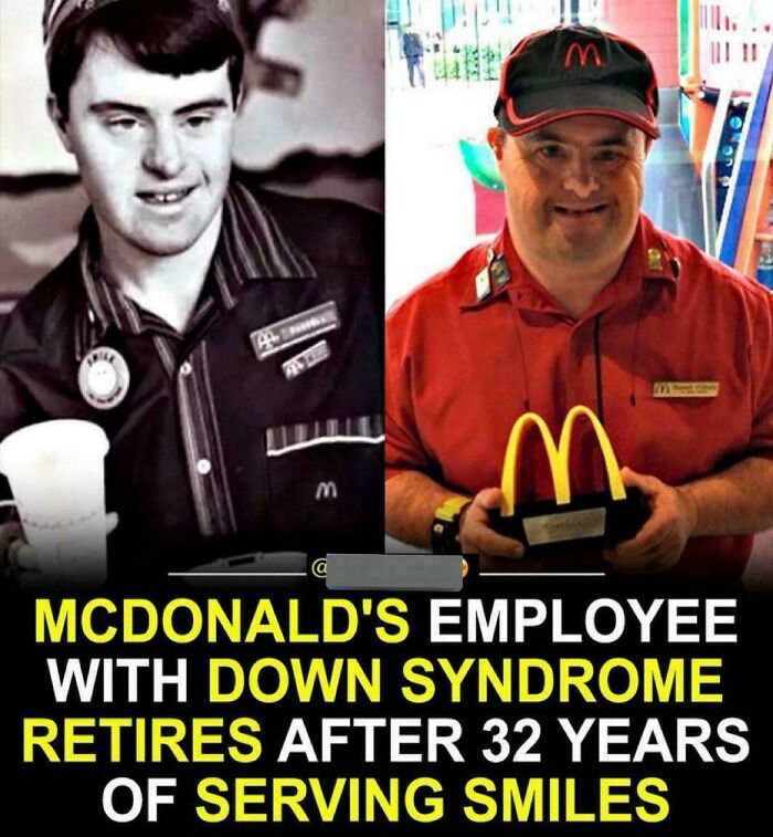 McDonald's employee with Down Syndrome retires after 32 years.