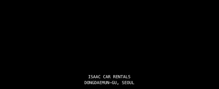 Text displaying "Isaac Car Rentals" in Dongdaemun-gu, Seoul; possible Squid Game 2 Easter egg clue.