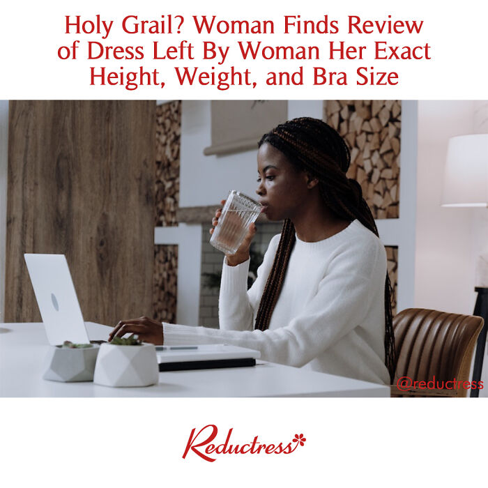 Woman drinking water while working on laptop, illustrating 100 funniest fake article headlines from Reductress online magazine.