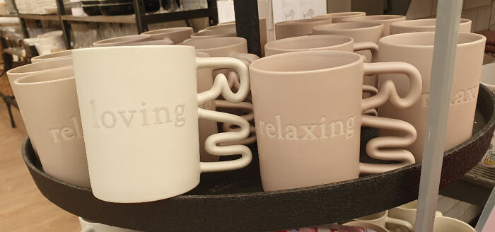 Tried Holding These Mugs But The Handle Made It Unnecessarily Hard To Do So