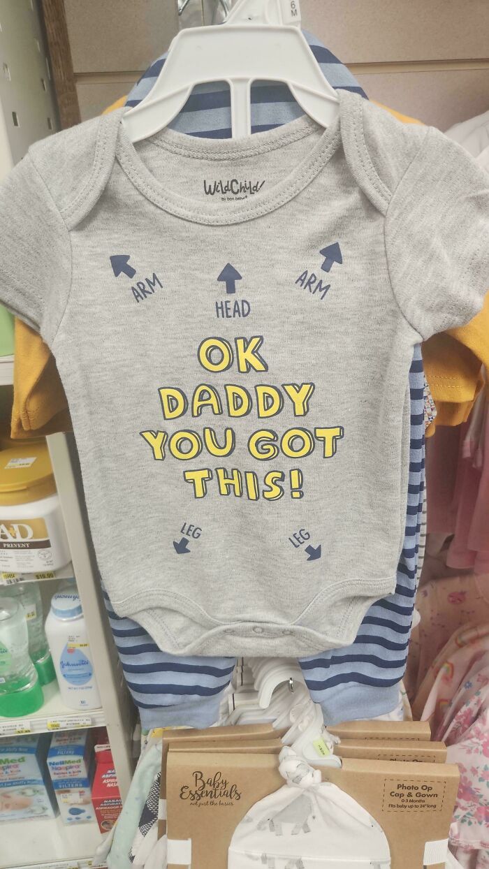 Baby bodysuit with "OK Daddy You Got This!" text, highlighting a dad's rewarding role.