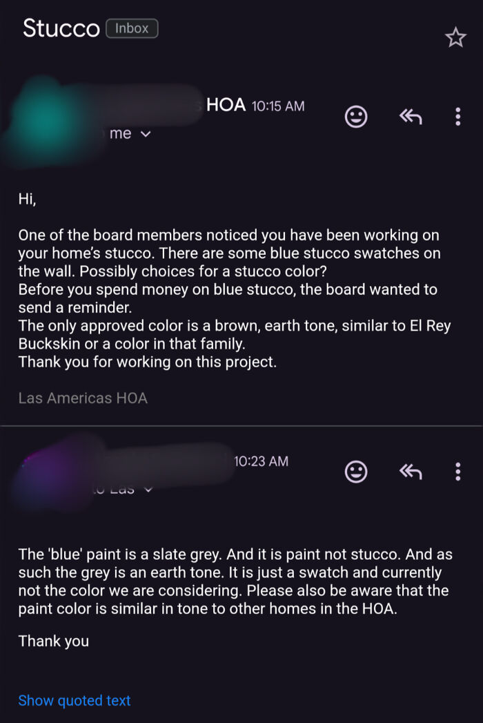 Hoa Does Not Like That Grey Swatch Of Paint Has Blue Tones