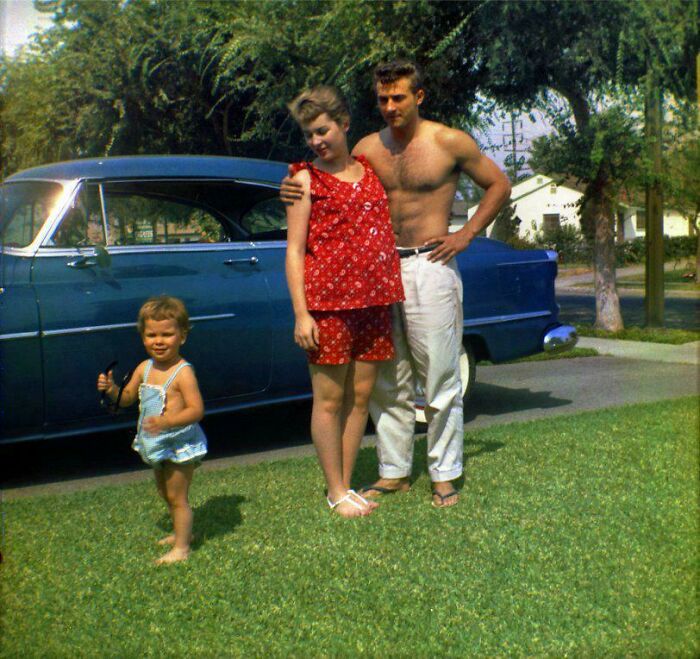 "This Was Taken In East L.A. In 1960. That's My Aunt On The Left; My Grandma, Who Is Pregnant With My Dad, In The Middle; And Grandpa On The Right" -Tony W