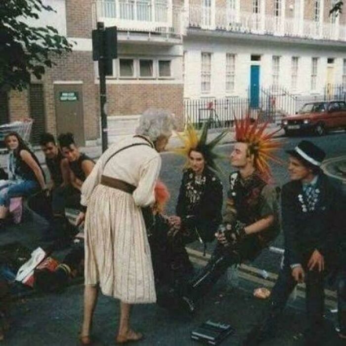London Punks And An Interested Gran In Chelsea, 1982