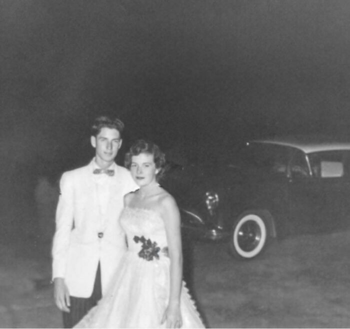 My Mom And Dad, At My Dad's High School Prom, 1959. He Was About To Graduate High School (17) And She Was About To Graduate From Jr. High (14). A Month After This Was Taken, They Got Married. She Wasn't Even Pregnant