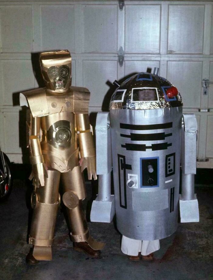 Halloween 1977: Me As C-3po, My Sister As R2-D2. We Won Our Elementary School Costume Contest!
