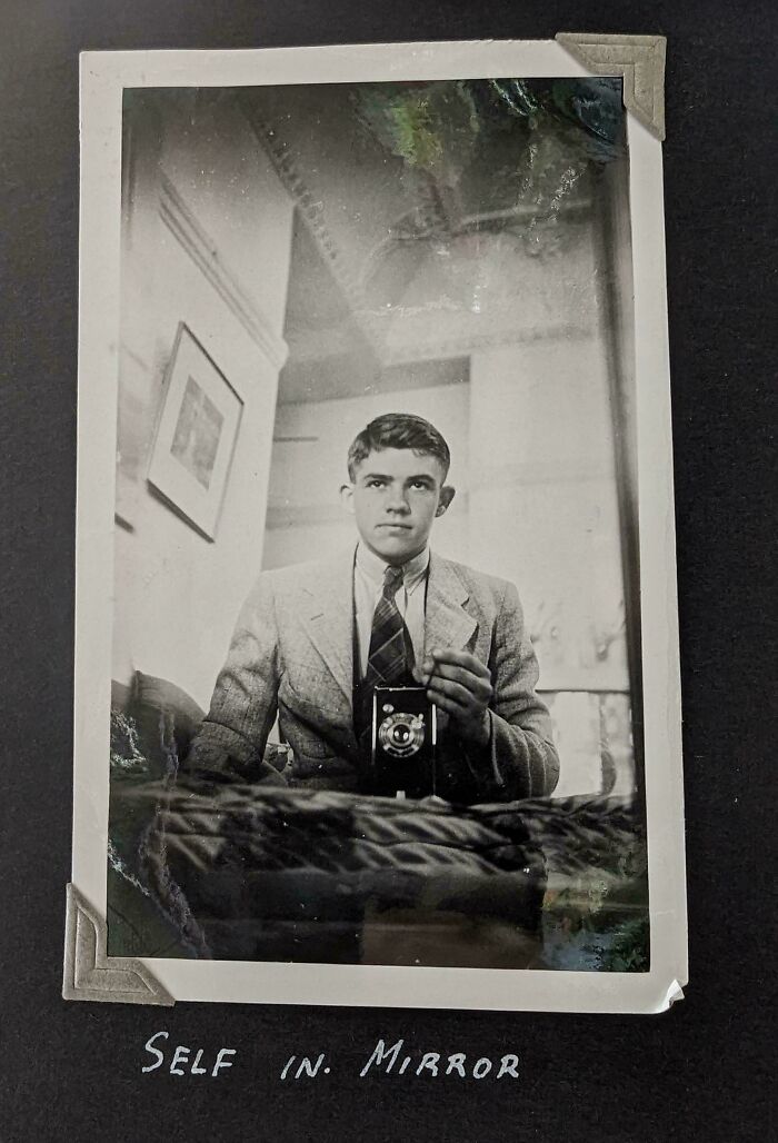 My Great-Uncle Taking A Selfie In 1937