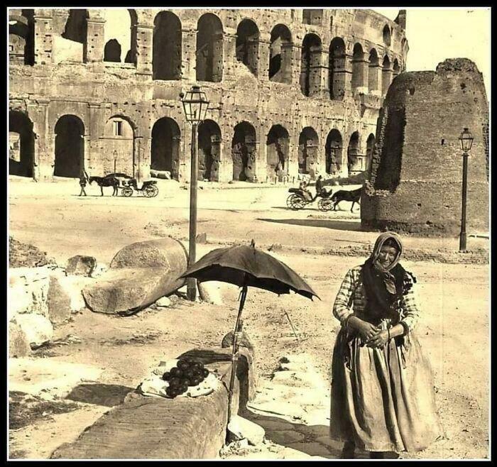 Photo Taken In Front Of The Colosseum, 1897