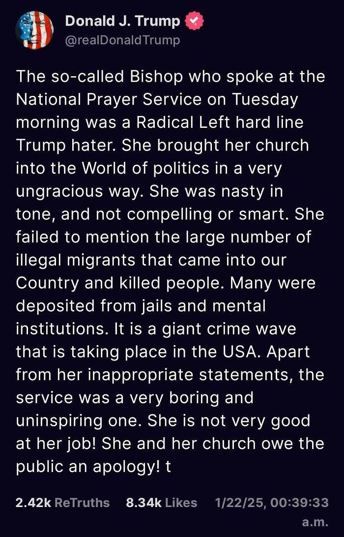 Screenshot of a controversial tweet showing the courage to speak on political and social issues in the USA.