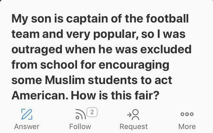 Quora question about fairness in school exclusion policies for a football team captain.