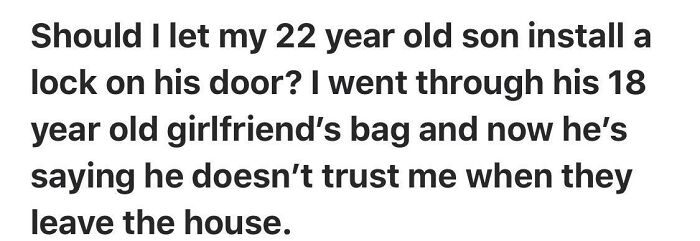 Text of a weird question about trust issues and locking doors, asked on Quora.