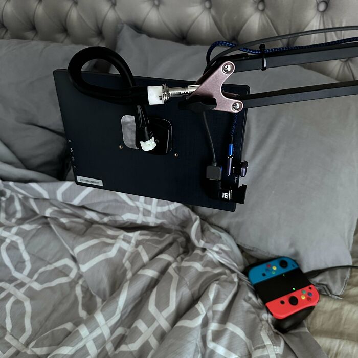 I Built My Own Monitor Holder So I Can Game In Bed