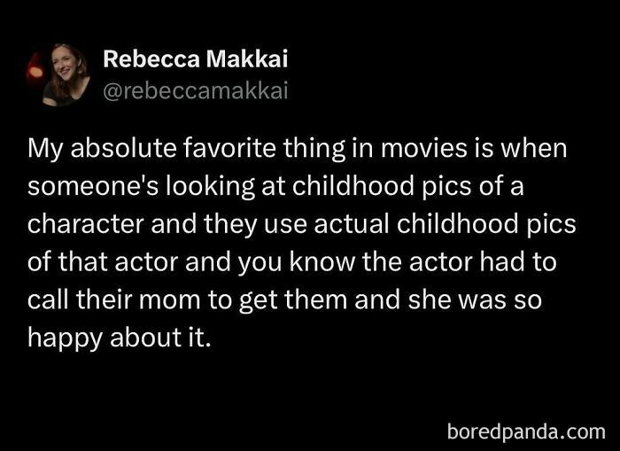 Millennial meme about using real childhood photos of actors in movies.