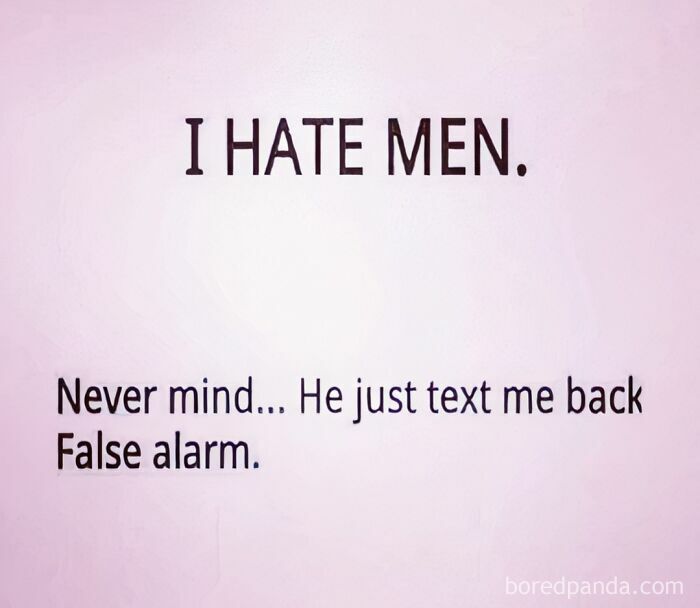 Funny dating meme about mixed emotions after receiving a text back.