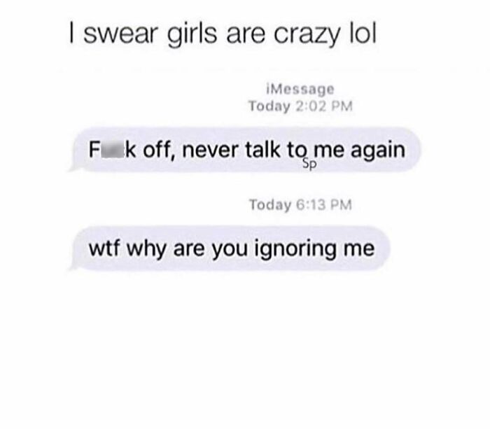 Text message meme about dating with mixed signals.