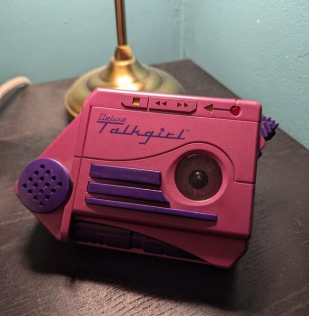 Retro Talkgirl cassette recorder on a table, evoking nostalgia for the good old days.