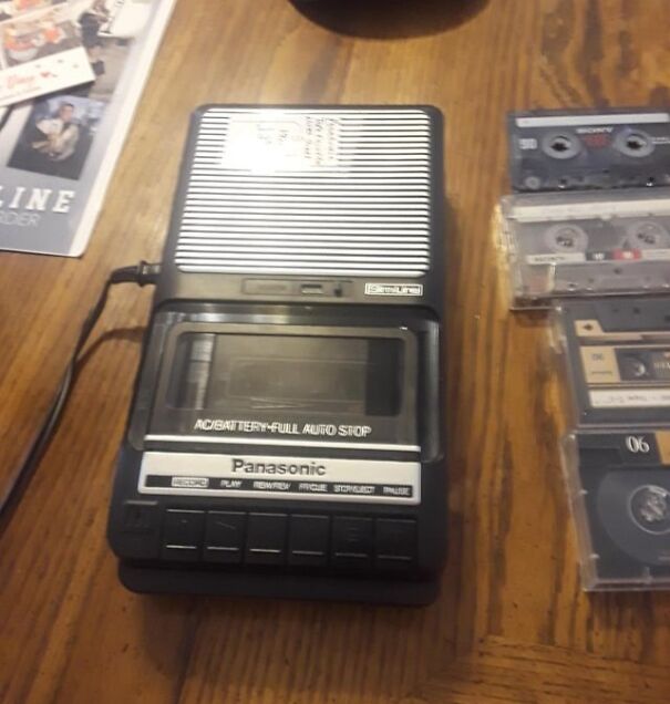 Retro Panasonic cassette player with tapes, evoking nostalgia for the good old days.