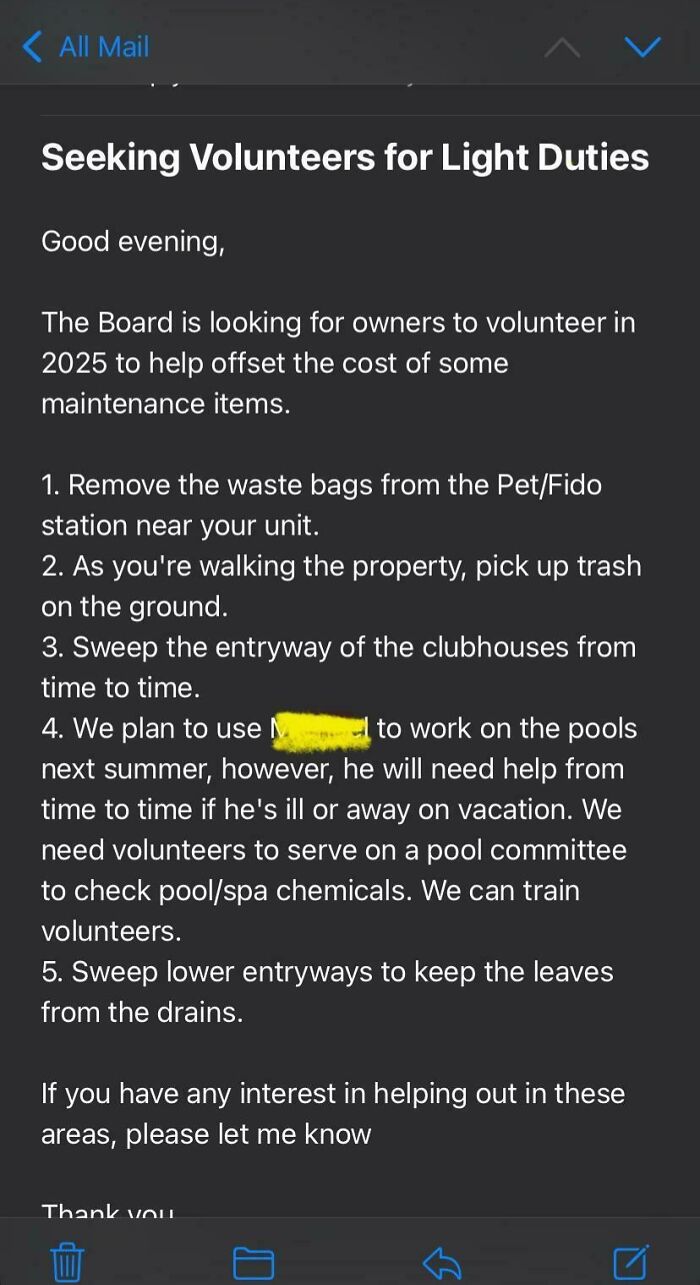 This Email I Got From My Hoa