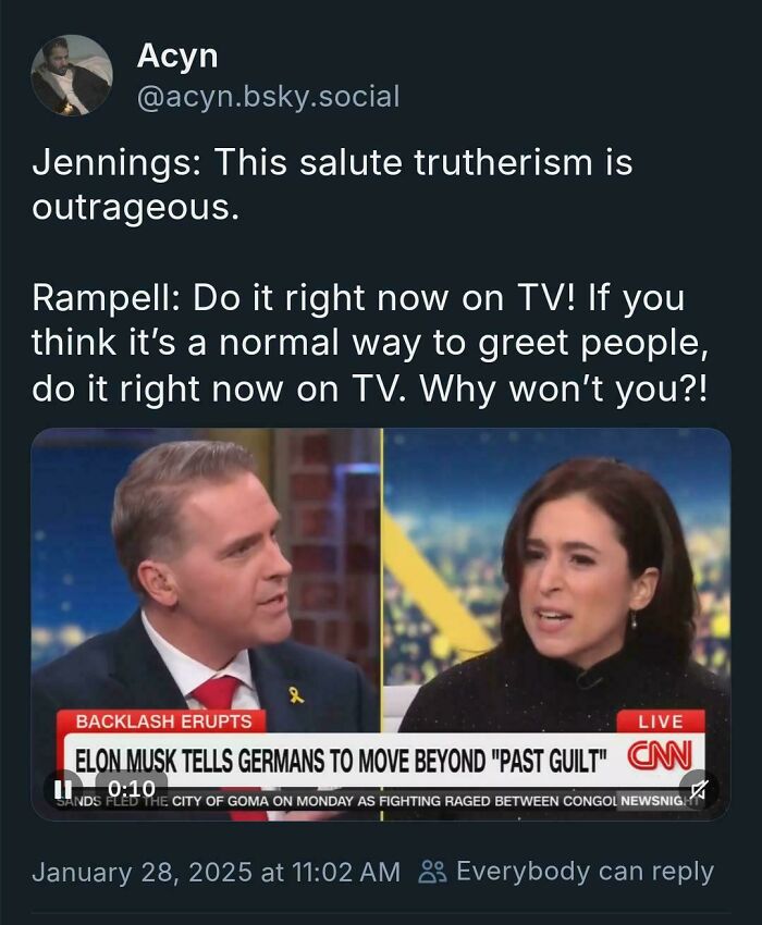 Tweet showing a heated TV debate with people having the courage to speak honestly and share bold opinions.