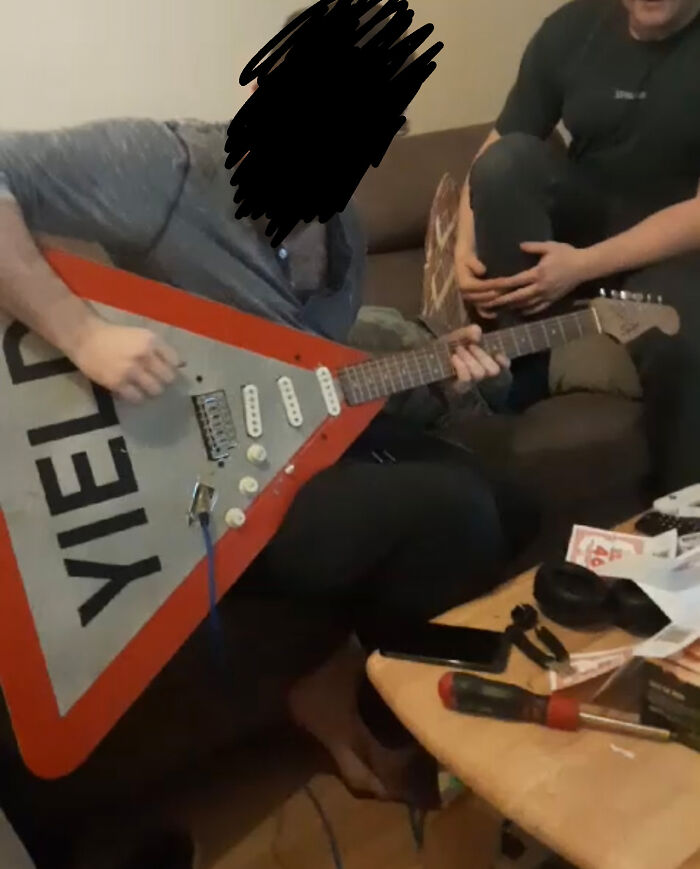 Made This Guitar A Few Weeks Ago For A Friend's Birthday