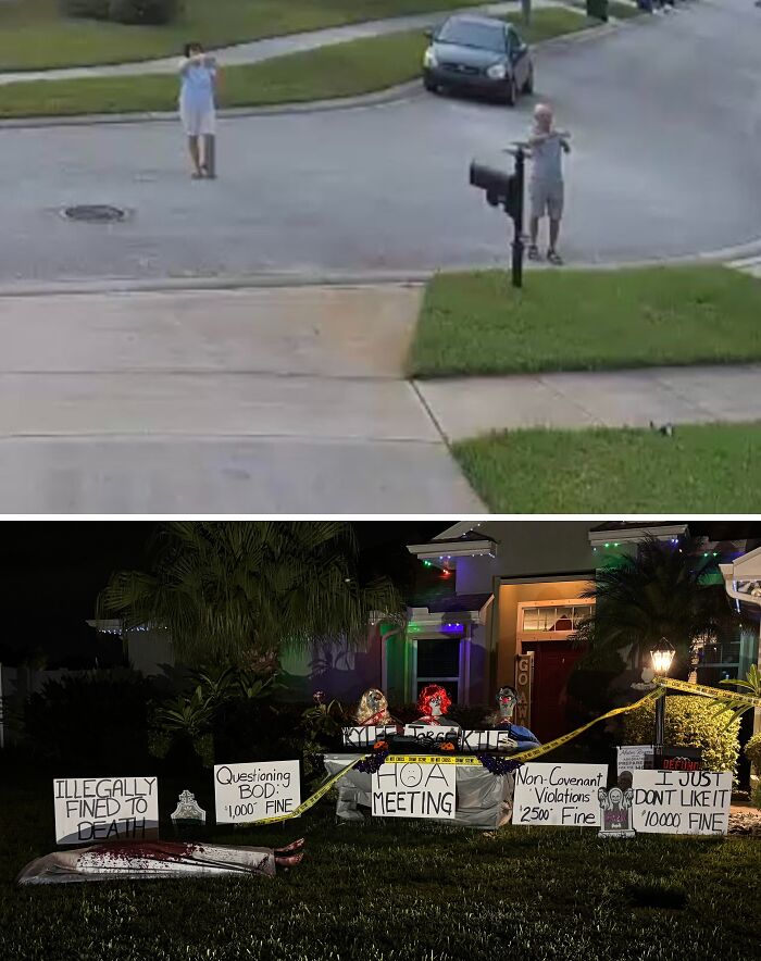Vp Of My Hoa (Fl) Called The Cops On Me For My Halloween Decorations
