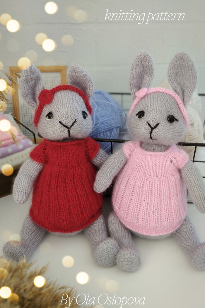 A Perfect Little Project For Easter: My Knitting Pattern Bunnies (6 Pics)