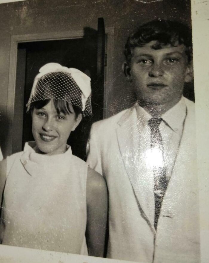 My Grandparents Wedding Day In 1968. She’s 15 & He Is 17