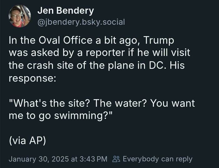 Tweet screenshot showing a facepalm moment involving a misunderstanding of a crash site location in America.