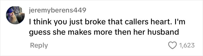Comment discussing married couples combining incomes, suggesting disparity in earnings between partners.