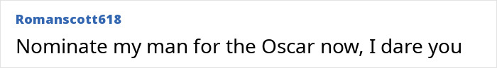 "Screenshot of a comment reading 'Nominate my man for the Oscar now, I dare you' related to Conan O'Brien's film at Sundance.