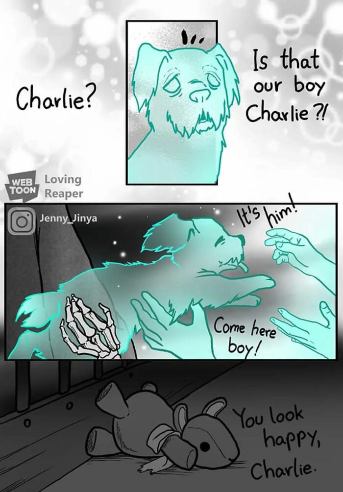 Emotional animal comic depicting a dog's reunion and happiness, featuring tender moments and heartwarming dialogue. Emotional animal comic depicting a dog's reunion and happiness, featuring tender moments and heartwarming dialogue.