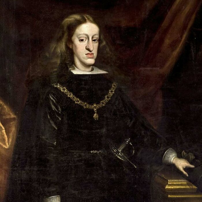 Portrait of a historical figure in royal attire, reflecting "History Cool Kids" theme with a dark background.