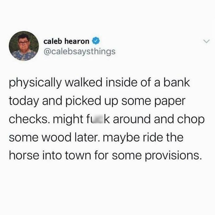 A humorous tweet about doing old-fashioned activities, connected to moms, wives, and women theme.