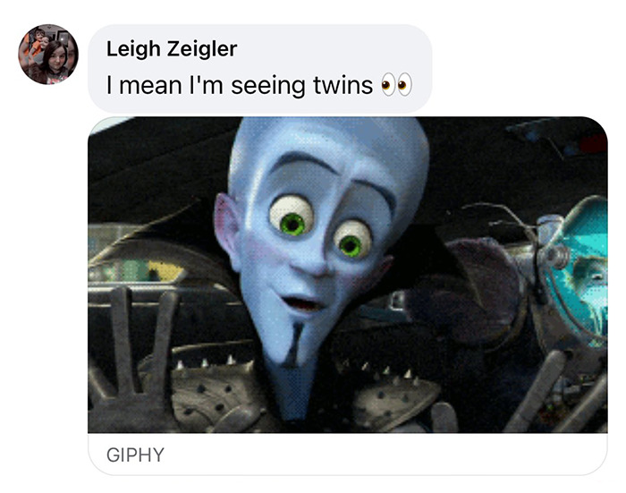 Megamind gif with text comment comparing hair transplant results. Megamind gif with text comment comparing hair transplant results.