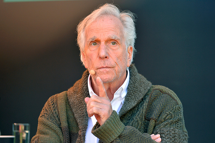 Henry Winkler in a thoughtful pose during a public appearance.