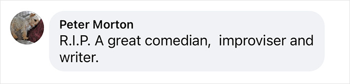 Comment honoring "Whose Line Is It Anyway?" star Tony Slattery, remembered as a great comedian and writer.