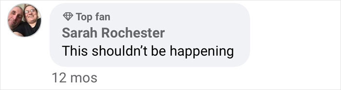 Comment saying 'This shouldn&rsquo;t be happening' related to malnourished bride case, posted 12 months ago.