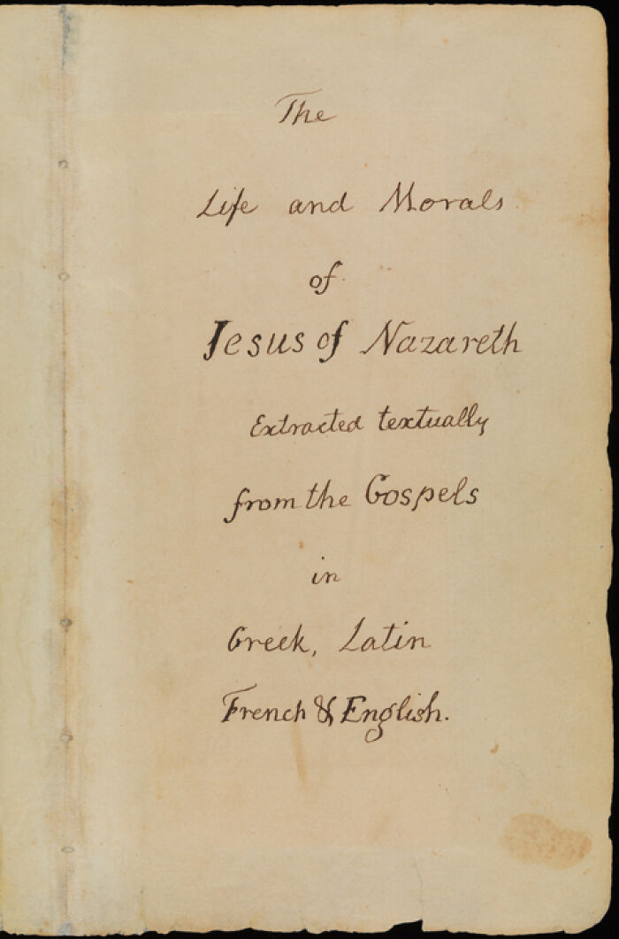 Cover page of "The Life and Morals of Jesus of Nazareth," showcasing overlooked historical events.