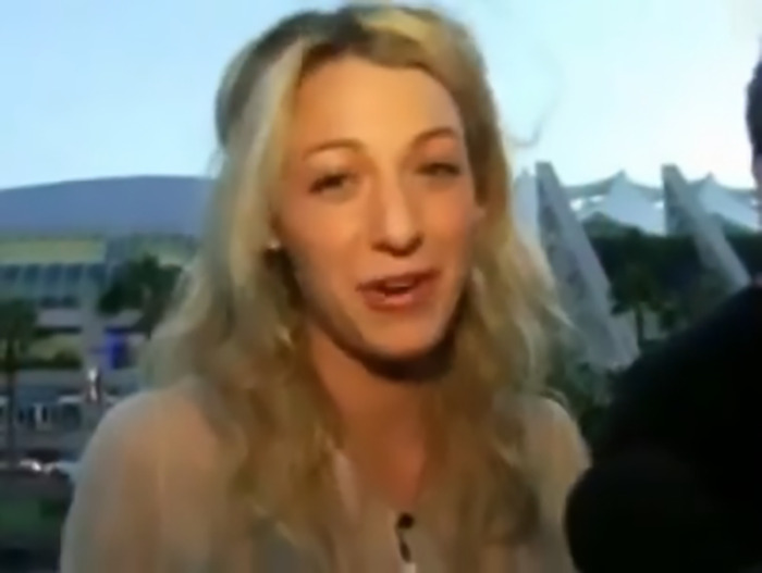 Blake Lively from a resurfaced clip where she admits to doing blackface.