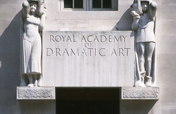 Royal Academy of Dramatic Art entrance, related to Cynthia Erivo controversy over drama school treatment. Royal Academy of Dramatic Art entrance, related to Cynthia Erivo controversy over drama school treatment.